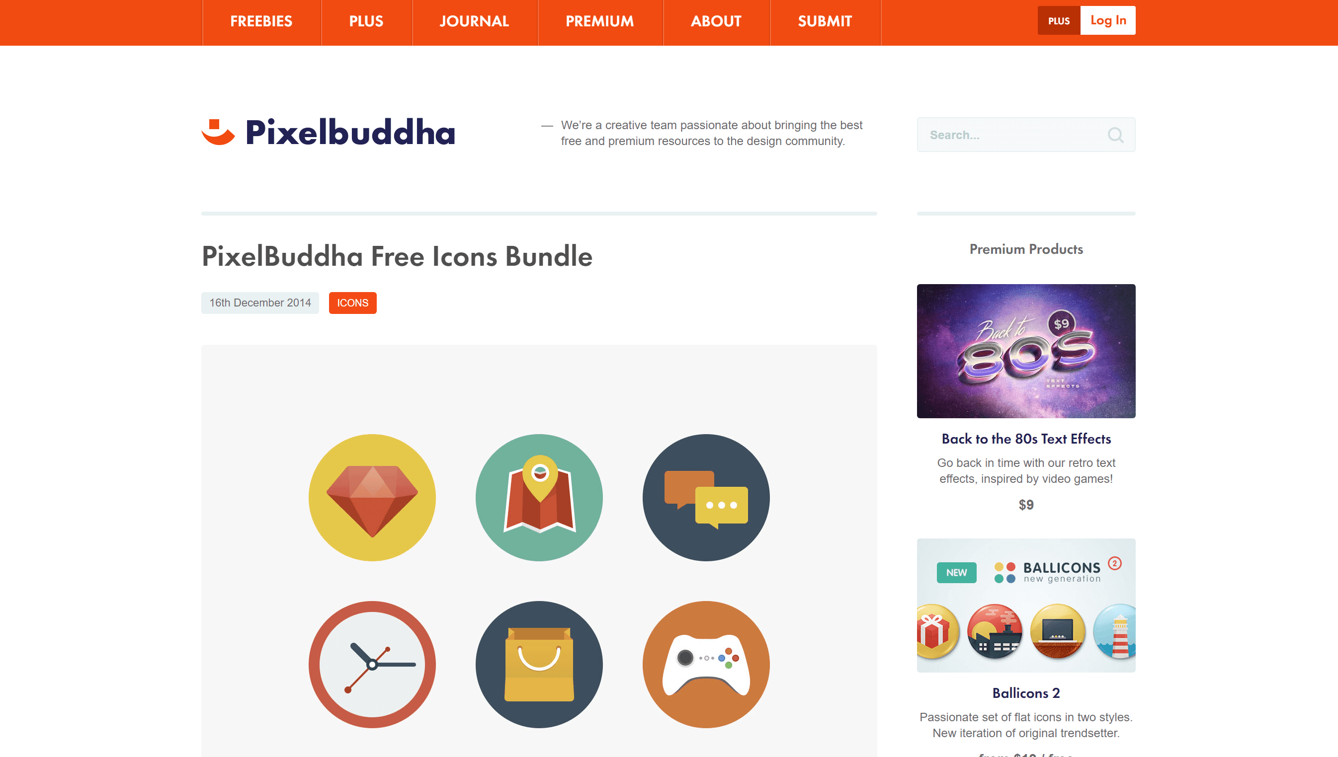 Pixelbuddha free line & flat icons pack download colorful vector set